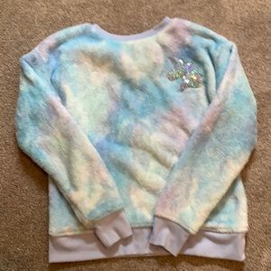 Girls plush So brand cozy sweater, size Large (10/12).